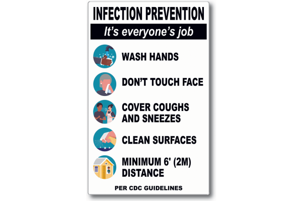 MS-900 Self-Adhesive Infection Prevention Signage | Marking